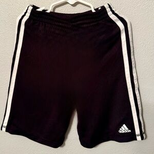 Adidas Black Shorts with White Accents
